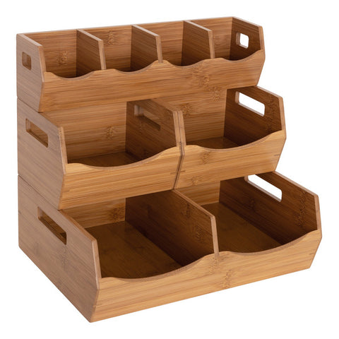 Seville Classics Bamboo Stackable Bin Organizer 4-piece|Seville Classics In Lebanon
