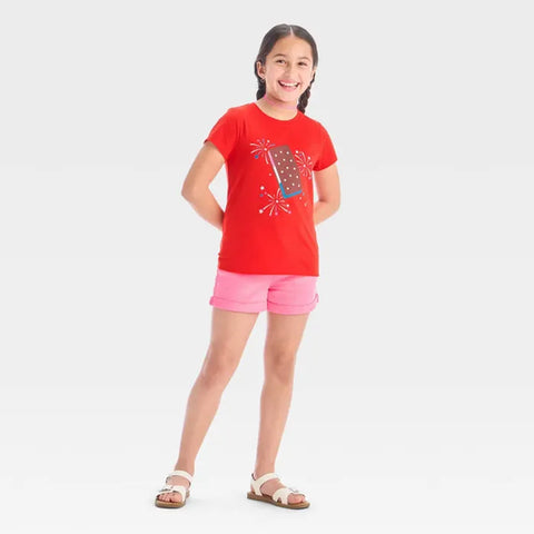 Cat & Jack Girl's Red Graphic T-Shirt | Cat & Jack In Lebanon