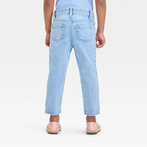 Cat & Jack Girl's Light Wash Embroidered Daisy Pants | Cat & Jack In Lebanon