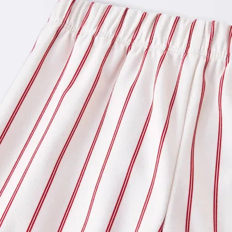Cloud Island Girl's Off White & Red 2pc Striped Pajama Set | Cloud Island In Lebanon