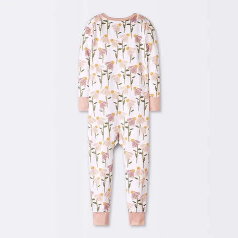Cloud Island Girl's Pink  Floral Union Suit Overall |Cloud Island in Lebanon