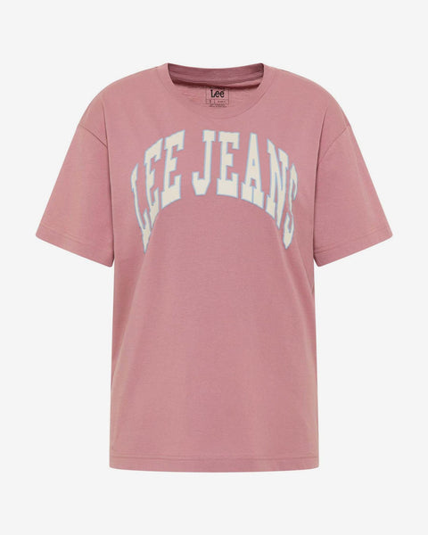 Lee Women's Dusty Rose Crew Neck Logo T-Shirt | Lee In Lebanon