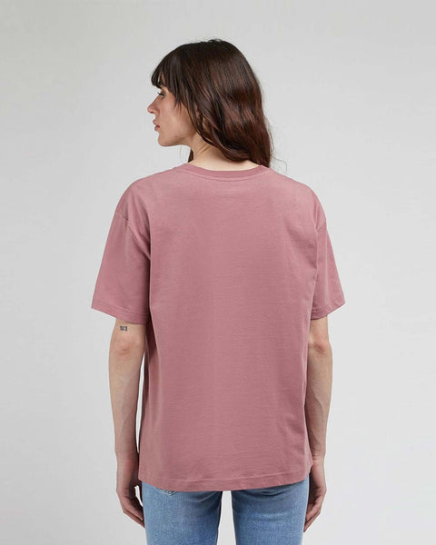 Lee Women's Dusty Rose Crew Neck Logo T-Shirt | Lee In Lebanon