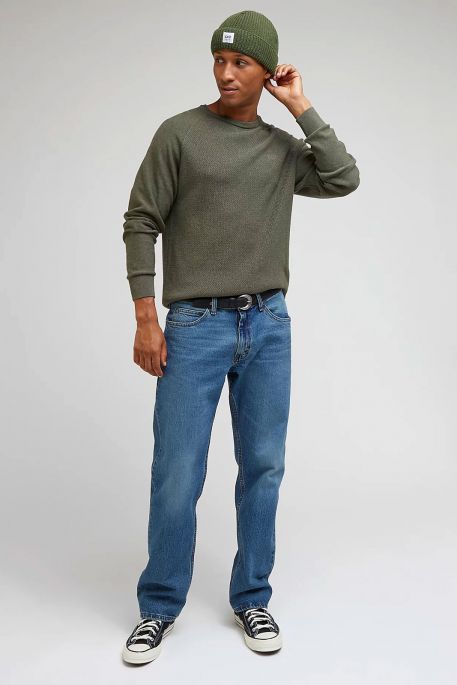 Lee Men's Olive Grove Raglan Crew Neck Knit Sweatshirt |Lee In Lebanon