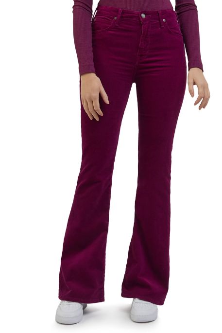 Lee Women's Dark Purple Breese Foxy Forest Velvet Pant  | Lee In Lebanon