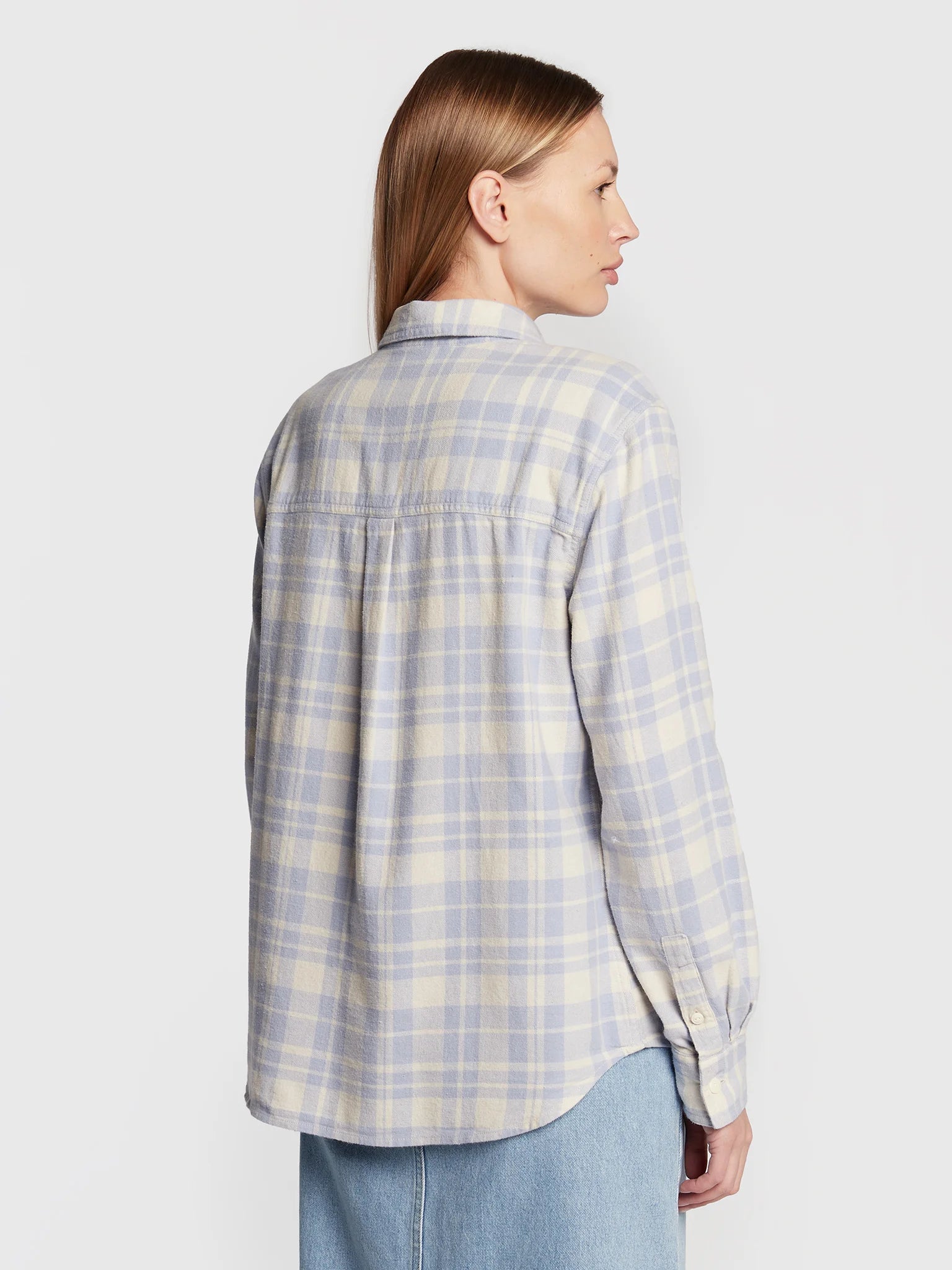 Lee Women's Baby Blue & White All Purpose Checkered  Regular Fit Shirt | Lee In Lebanon