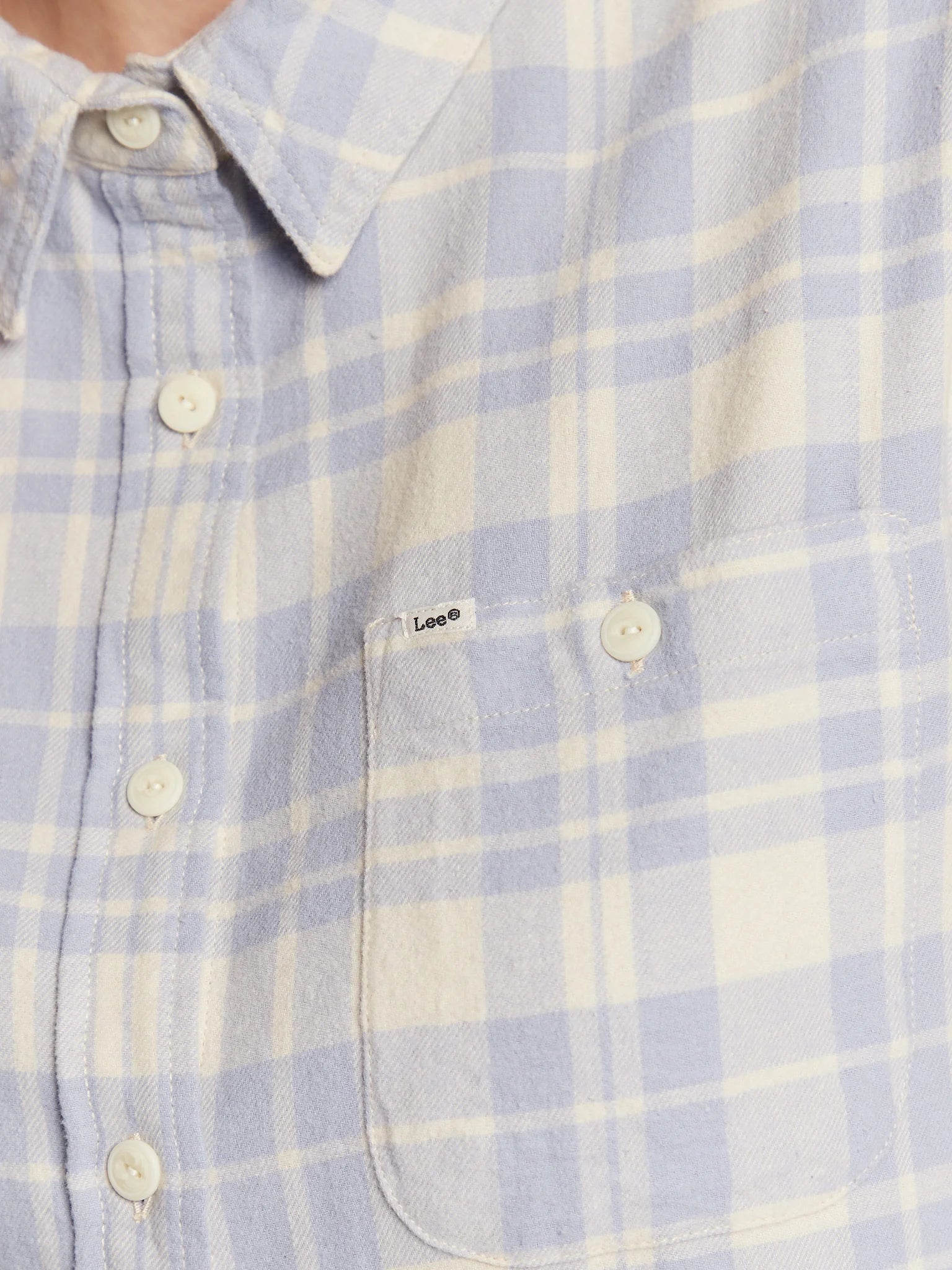 Lee Women's Baby Blue & White All Purpose Checkered  Regular Fit Shirt | Lee In Lebanon