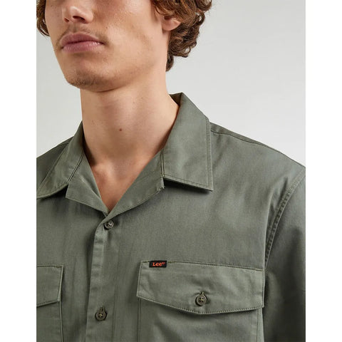 Lee Men's Khaki Green Chetopa short sleeve shirt| Lee In Lebanon