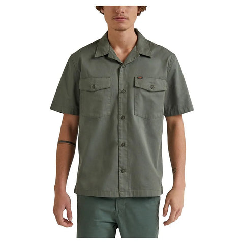 Lee Men's Khaki Green Chetopa short sleeve shirt| Lee In Lebanon