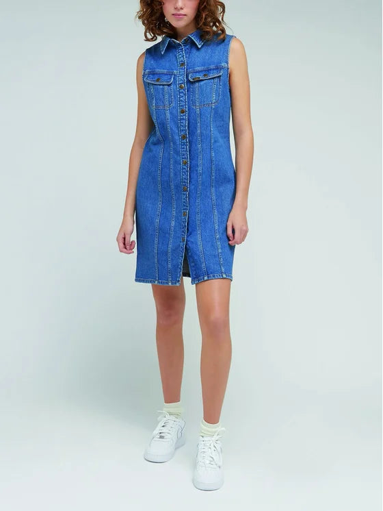 Lee Women's Baker Blue Sleeveless Dress |Lee In Lebanon