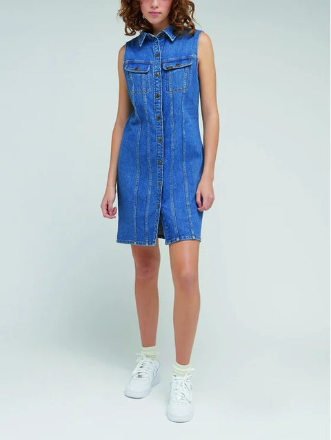 Lee Women's Baker Blue Sleeveless Dress |Lee In Lebanon