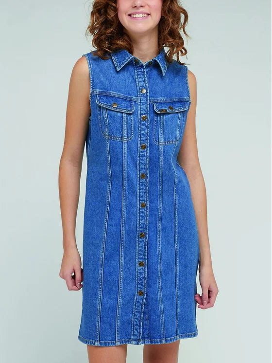 Lee Women's Baker Blue Sleeveless Dress |Lee In Lebanon
