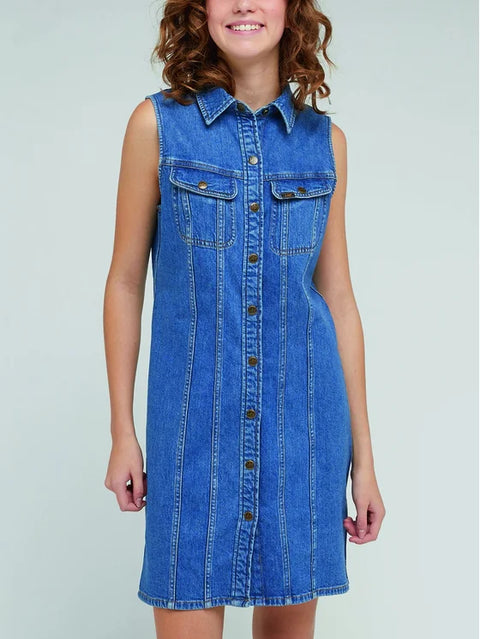 Lee Women's Baker Blue Sleeveless Dress |Lee In Lebanon