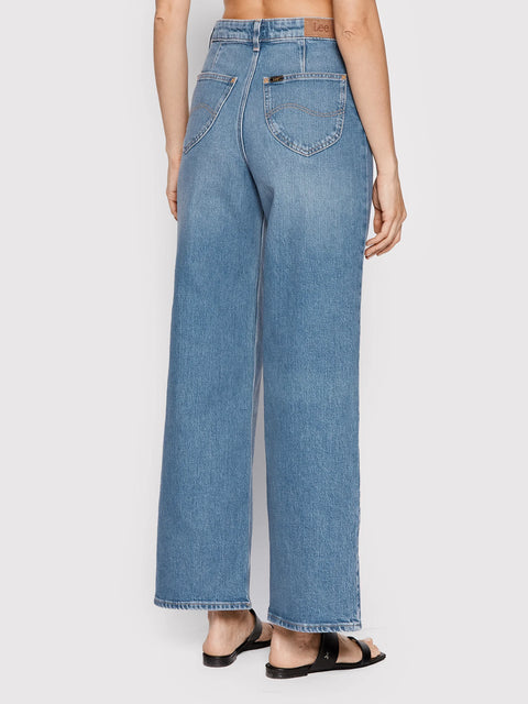 Lee Women's Blue Mid Soho Stella A Line Ultra High Waist Flare Jeans | Lee In Lebanon