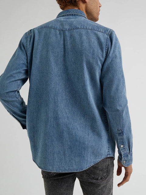 Lee Men's Blue Regular Western Denim Shirt | Lee In Lebanon