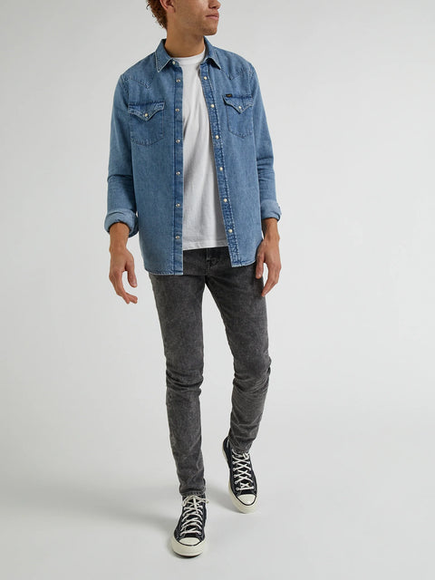 Lee Men's Blue Regular Western Denim Shirt | Lee In Lebanon