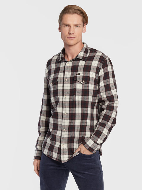 Lee Men's Velvet Beet Clean Reg Western Regular Fit Shirt | Lee In Lebanon