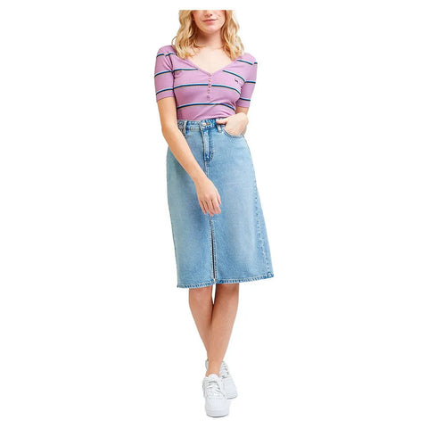 Lee Women's Blue Denim Midi Skirt | Lee In Lebanon