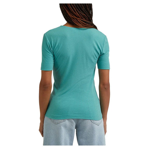 Lee Women's Green V-Neck Short Sleeve T-Shirt | Lee In Lebanon