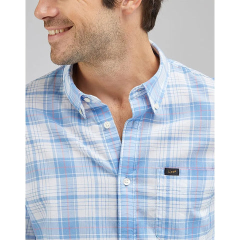 Lee Men's Blue Button Down Shirt | Lee In Lebanon
