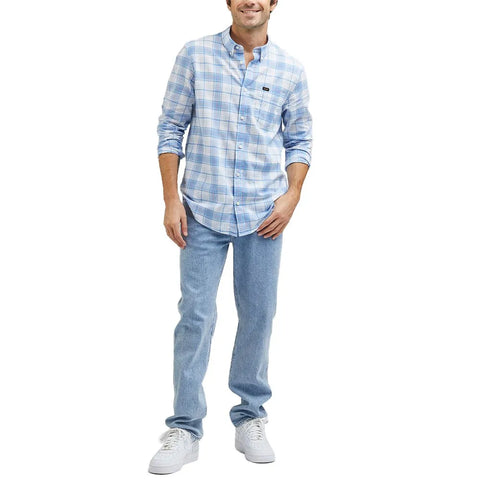 Lee Men's Blue Button Down Shirt | Lee In Lebanon