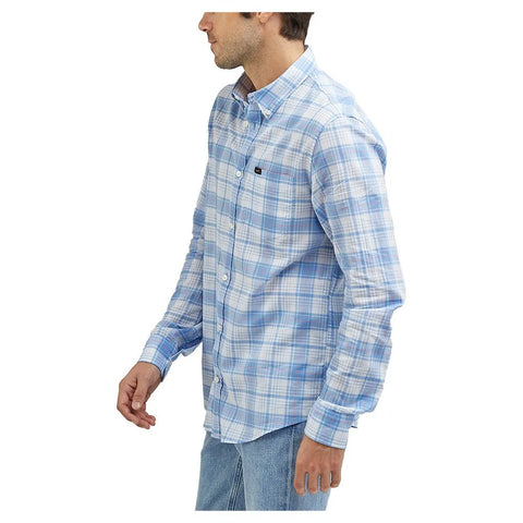 Lee Men's Blue Button Down Shirt | Lee In Lebanon