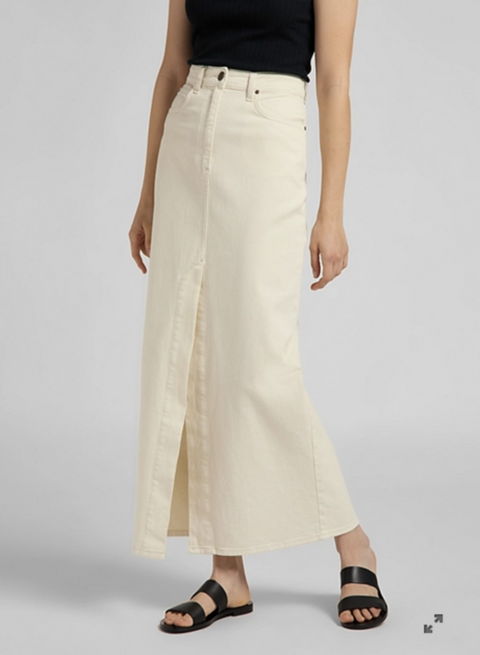 Lee Women's Cream Ultra Long Split Skirt | Lee In Lebanon