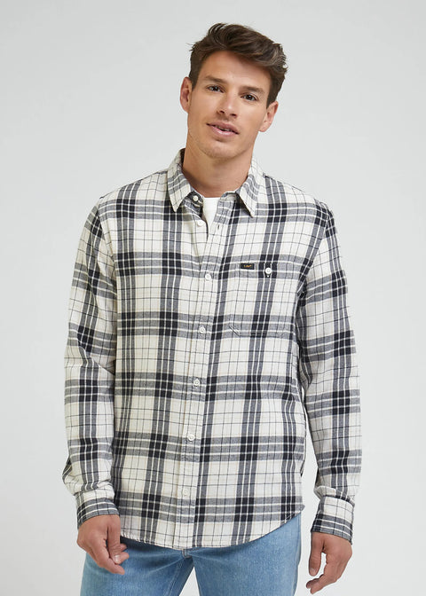 Lee Men's Ecru Check Leesure Shirt |Lee In Lebanon