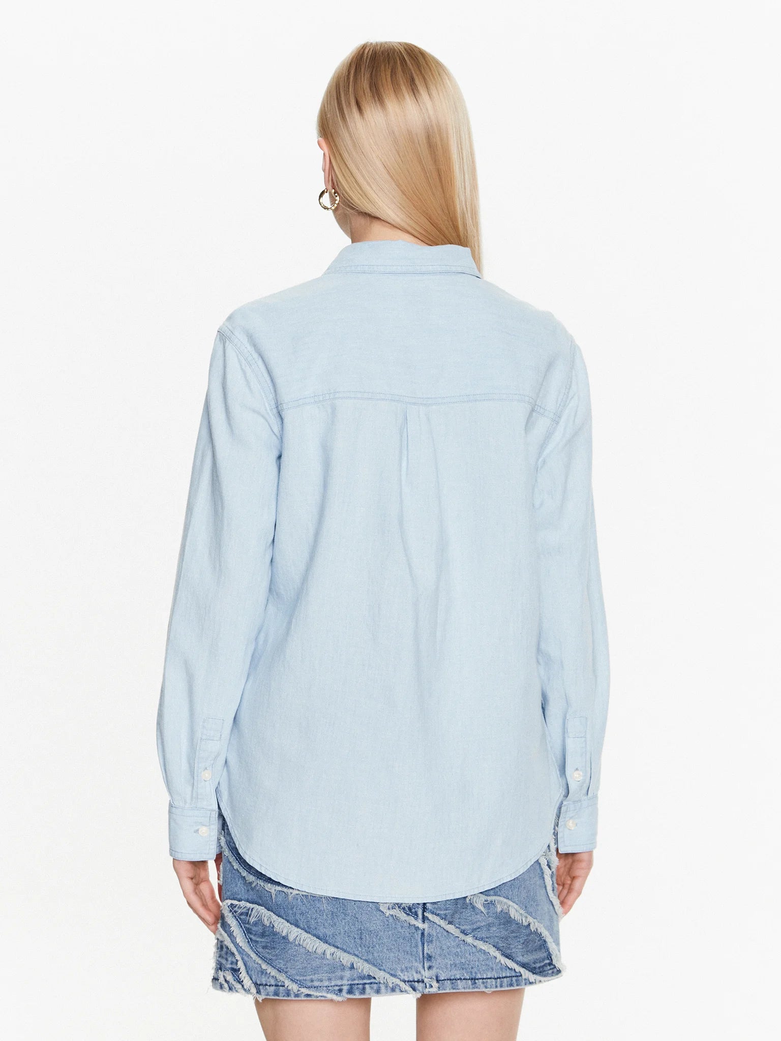 Lee Women's Light Blue Long Sleeve Denim Shirt | Lee In Lebanon
