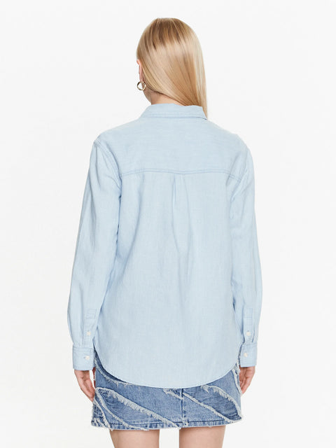 Lee Women's Light Blue Long Sleeve Denim Shirt | Lee In Lebanon