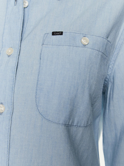 Lee Women's Light Blue Long Sleeve Denim Shirt | Lee In Lebanon