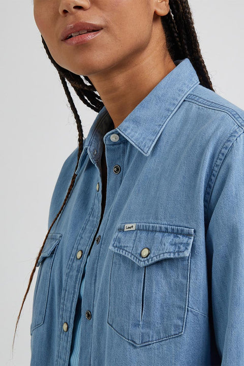 Lee Women's Blue Media Denim Shirt  | Lee In Lebanon