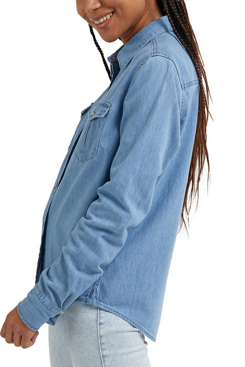 Lee Women's Blue Media Denim Shirt  | Lee In Lebanon