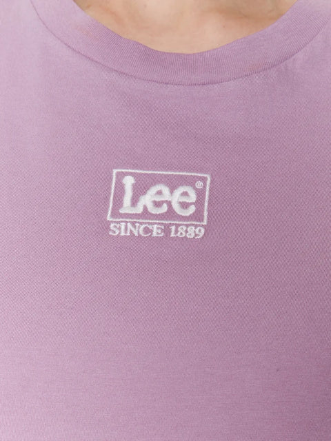 Lee Women's Light Purple Regular Fit T-Shirt | Lee In Lebanon