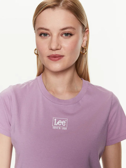 Lee Women's Light Purple Regular Fit T-Shirt | Lee In Lebanon