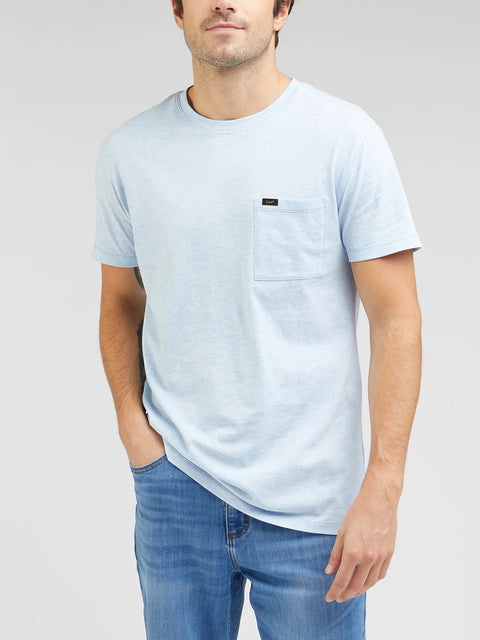 Lee Men's Blue Regular Fit Crew Neck Pocket T-Shirt | Lee In Lebanon