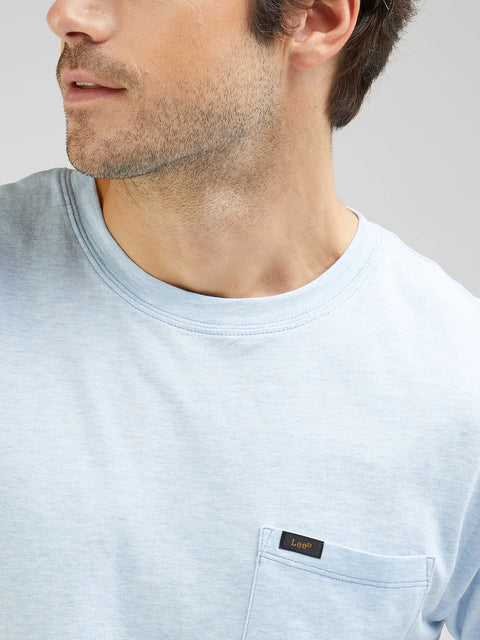 Lee Men's Blue Regular Fit Crew Neck Pocket T-Shirt | Lee In Lebanon