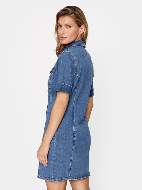 Lee Women's Denim Blue Slim Fitt Dress | Lee In Lebanon