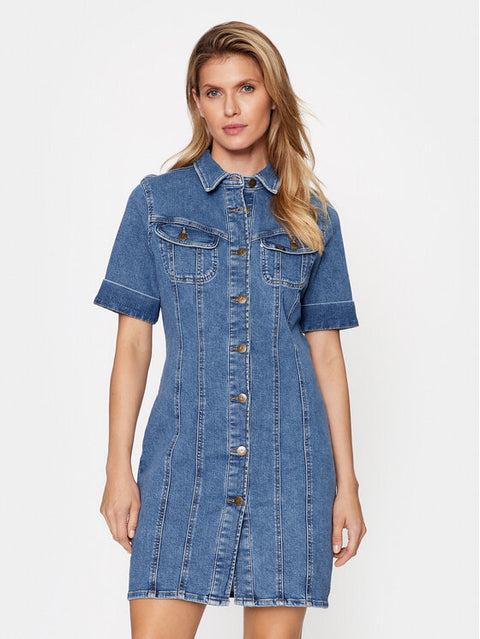 Lee Women's Denim Blue Slim Fitt Dress | Lee In Lebanon