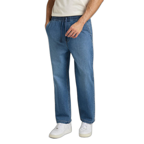 Lee Women's Blue Drawstring Worker Mid Jeans | Lee In Lebanon