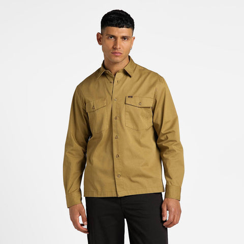 Lee Men's Olive Green Ammonite Chetopa Long Sleeve Shirt | Lee In Lebanon