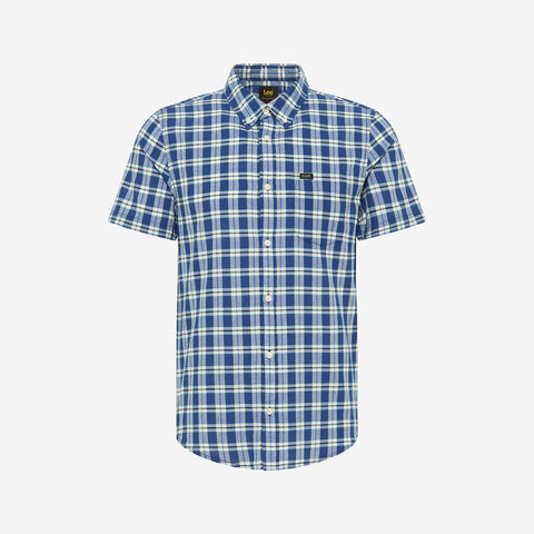 Lee Men's Anthem Blue Short Sleeve Button Down Shirt | Lee In Lebanon