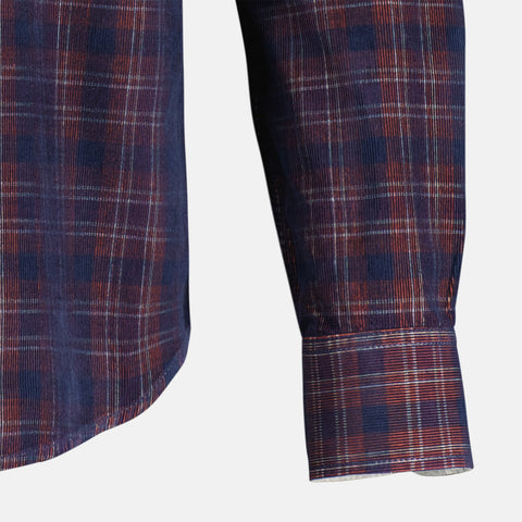 Lerros Men's Navy Multi Corduroy Shirt | Lerros In Lebanon