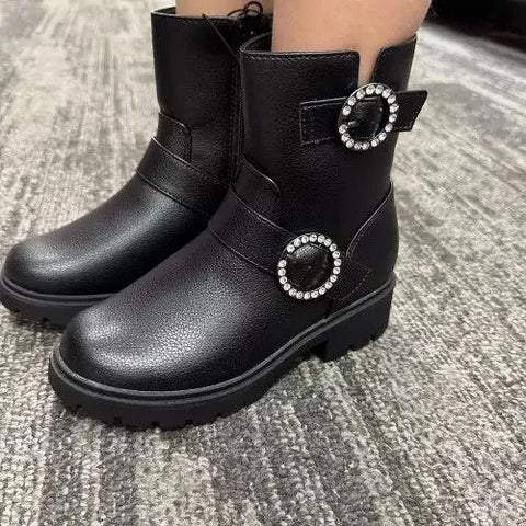 Art Class Women's Black Perry Ankle Buckle Boots|Art Class In Lebanon