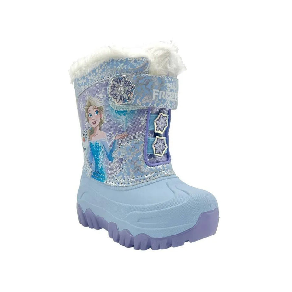 Disney Frozen Baby Girl's Light Blue Lighted Winter Snow Boots