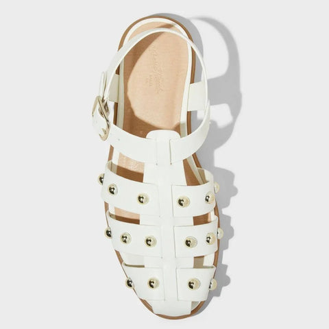 Universal Thread Women's White Winnie Studded Fisherman Sandals | Universal Thread In Lebanon