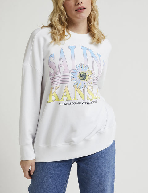 Lee Women's White Seasonal Sweatshirt |Lee In Lebanon