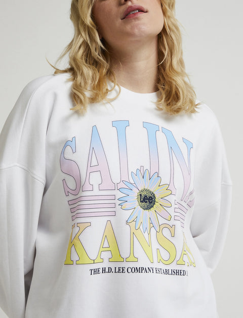 Lee Women's White Seasonal Sweatshirt |Lee In Lebanon