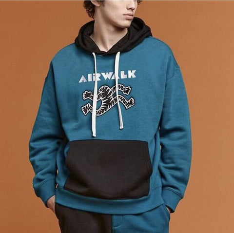 Forever 21 Men's Petrol & Black Air Walk Hoodie | Forever 21 In Lebanon