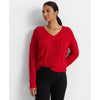 Lauren Ralph Lauren Women's Red Sequined Wool-Blend Aran-Knit Sweater | Lauren Ralph Lauren In Lebanon